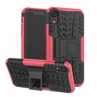 Hybrid Rugged iPhone XR Kickstand Shockproof Case Rose