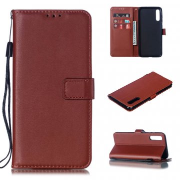 Samsung Galaxy A50 Wallet Kickstand Magnetic Leather Case Brown