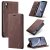 CaseMe iPhone XR Retro Wallet Kickstand Magnetic Case Coffee