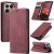 CaseMe Xiaomi 15T Pro Wallet Magnetic Suede Leather Case Red