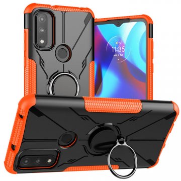 Motorola G Pure Hybrid Rugged Ring Kickstand Case Orange