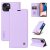 YIKATU iPhone 14 Wallet Kickstand Magnetic Case Purple