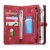 CaseMe iPhone 6S Plus/6 Plus Zipper Wallet Detachable 2 in 1 Folio Case Red