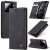 CaseMe Xiaomi 15 Wallet Magnetic Suede Leather Case Black