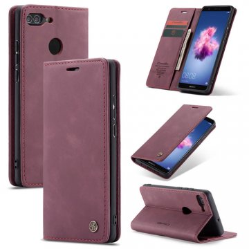 CaseMe Huawei P Smart Wallet Kickstand Magnetic Flip Case Red