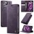 CaseMe iPhone 12/12 Pro Magnetic Wallet Case with RFID Blocking Purple