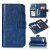 Samsung Galaxy S10 Wallet Stand Crazy Horse Leather Case Blue