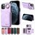 For iPhone 11 Pro Max Card Holder Ring Kickstand Case Purple