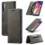 Autspace Samsung Galaxy A70 Wallet Kickstand Magnetic Case Coffee