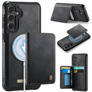 CaseMe Samsung Galaxy S25 FE Detachable Magnetic Wallet Case with RFID Blocking & Wireless Charging - Black