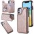 iPhone 11 Embossed Wallet Magnetic Stand Case Rose Gold