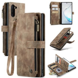 CaseMe Samsung Galaxy Note 10 Wallet kickstand Case Coffee