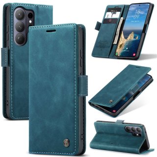 CaseMe Samsung Galaxy S26 Ultra Wallet Magnetic Suede Leather Case Blue