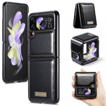 CaseMe Samsung Galaxy Z Flip4 5G PU Leather Case Black
