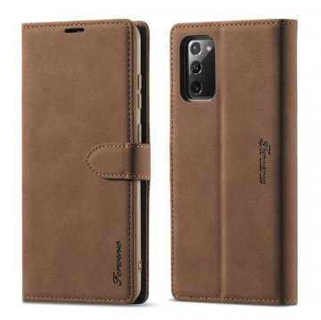 Forwenw Samsung Galaxy S20 FE Wallet Magnetic Kickstand Case Brown