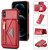 Crossbody Zipper Wallet iPhone XS Max Case With Strap Red