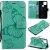 Google Pixel 5 Embossed Butterfly Wallet Magnetic Stand Case Green