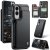 CaseMe Samsung Galaxy S25 Edge RFID Blocking Card Holder Kickstand Case Black