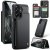 CaseMe Samsung Galaxy A56 5G RFID Blocking Card Holder Kickstand Case Black
