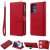 Samsung Galaxy Note 20 Ultra Zipper Wallet Magnetic Detachable 2 in 1 Case Red