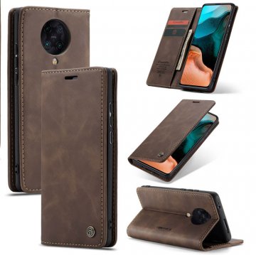CaseMe Xiaomi Redmi K30 Pro Wallet Magnetic Flip Case Coffee