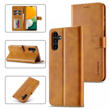 LC.IMEEKE Samsung Galaxy A13 5G Wallet Magnetic Stand Case Brown