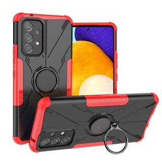 Samsung Galaxy A53 5G Hybrid Rugged Ring Kickstand Case Red