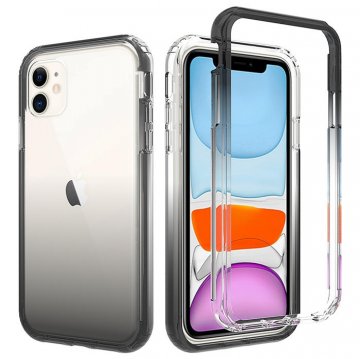 iPhone 11 Shockproof Clear Gradient Cover Black
