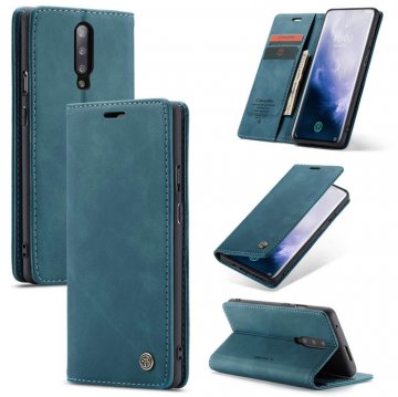 CaseMe OnePlus 7 Pro Wallet Kickstand Magnetic Case Blue