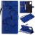 OnePlus 8T Embossed Butterfly Wallet Magnetic Stand Case Blue