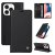 YIKATU iPhone 14 Pro Wallet Kickstand Magnetic Case Black