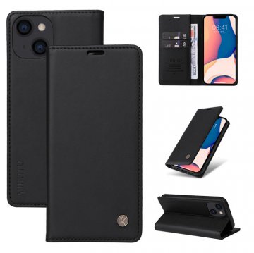 YIKATU iPhone 14 Wallet Kickstand Magnetic Case Black