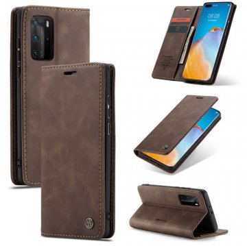 CaseMe Huawei P40 Pro Wallet Kickstand Magnetic Flip Case Coffee