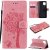 Samsung Galaxy A42 5G Embossed Tree Cat Butterfly Wallet Stand Case Pink