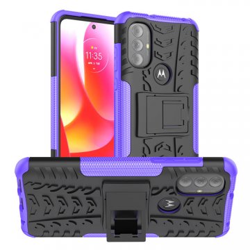 Motorola Moto G Power 2022 Anti-Slip Hybrid Kickstand Case Purple