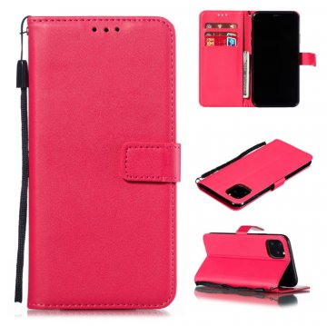 iPhone 11 Pro Max Wallet Kickstand Magnetic PU Leather Case Rose