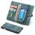 CaseMe iPhone 6S/6 Zipper Wallet Detachable 2 in 1 Folio Case Green