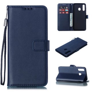 Samsung Galaxy A30 Wallet Kickstand Magnetic Leather Case Dark Blue