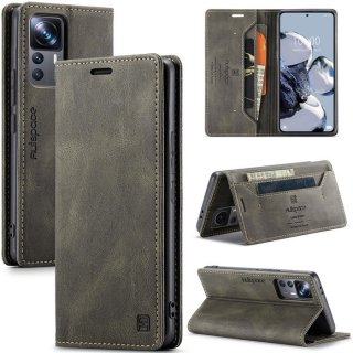 Autspace Xiaomi 12T/12T Pro RFID Blocking Wallet Case Coffee