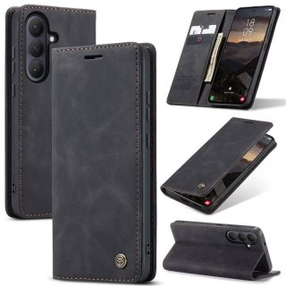 CaseMe Samsung Galaxy S26 Plus Wallet Magnetic Suede Leather Case Black