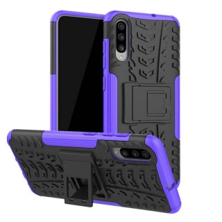 Samsung Galaxy A50 Hybrid Rugged PC + TPU Kickstand Case Purple