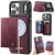 CaseMe iPhone 17 Pro 2-in-1 Detachable Magnetic Wallet Case with RFID Blocking, Card Holder & MagSafe Compatible - Red