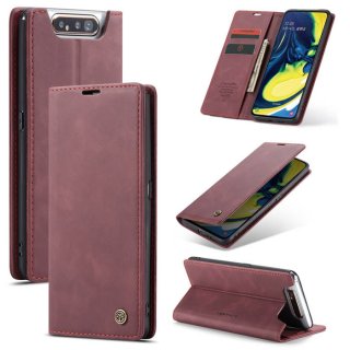 CaseMe Samsung Galaxy A80 Wallet Kickstand Magnetic Case Red