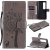 Xiaomi Mi 10 Ultra Embossed Tree Cat Butterfly Wallet Stand Case Gray