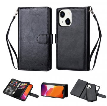 iPhone 13 Wallet 9 Card Slots Magnetic Case Black