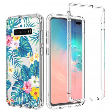 Samsung Galaxy S10 Plus Clear Bumper TPU Banana Leaf Case