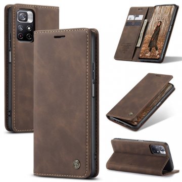 CaseMe Xiaomi Poco M4 Pro 5G Wallet Magnetic Case Coffee