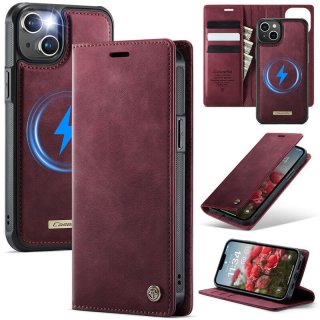CaseMe iPhone 13 2-in-1 Magnetic Wallet Case – Wireless Charging & RFID Blocking Red