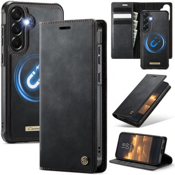 CaseMe Samsung Galaxy A57 2-in-1 Magnetic Wallet Case with RFID Blocking Black