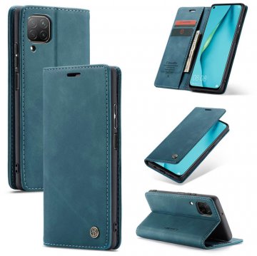 CaseMe Huawei P40 Lite Wallet Stand Magnetic Flip Case Blue